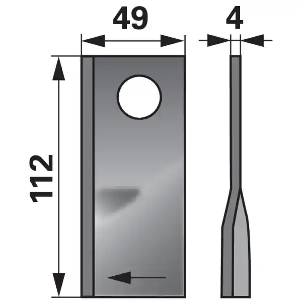 Nůž rotačky P. 112 x 49 x 4 mm otvor Ø 21 mm 434970 Nejlepší Cena