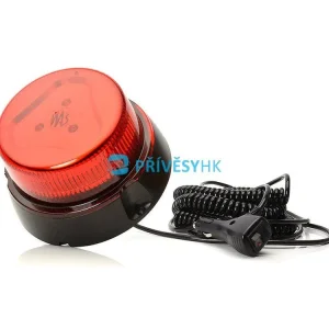 Značkový Maják magnetický LED červený WAS, kabel 7m, autozástrčka