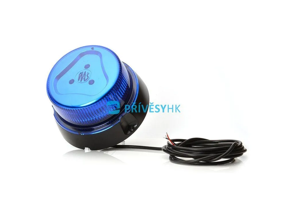 Maják pevný LED modrý WAS, kabel 3m Finální Výprodej